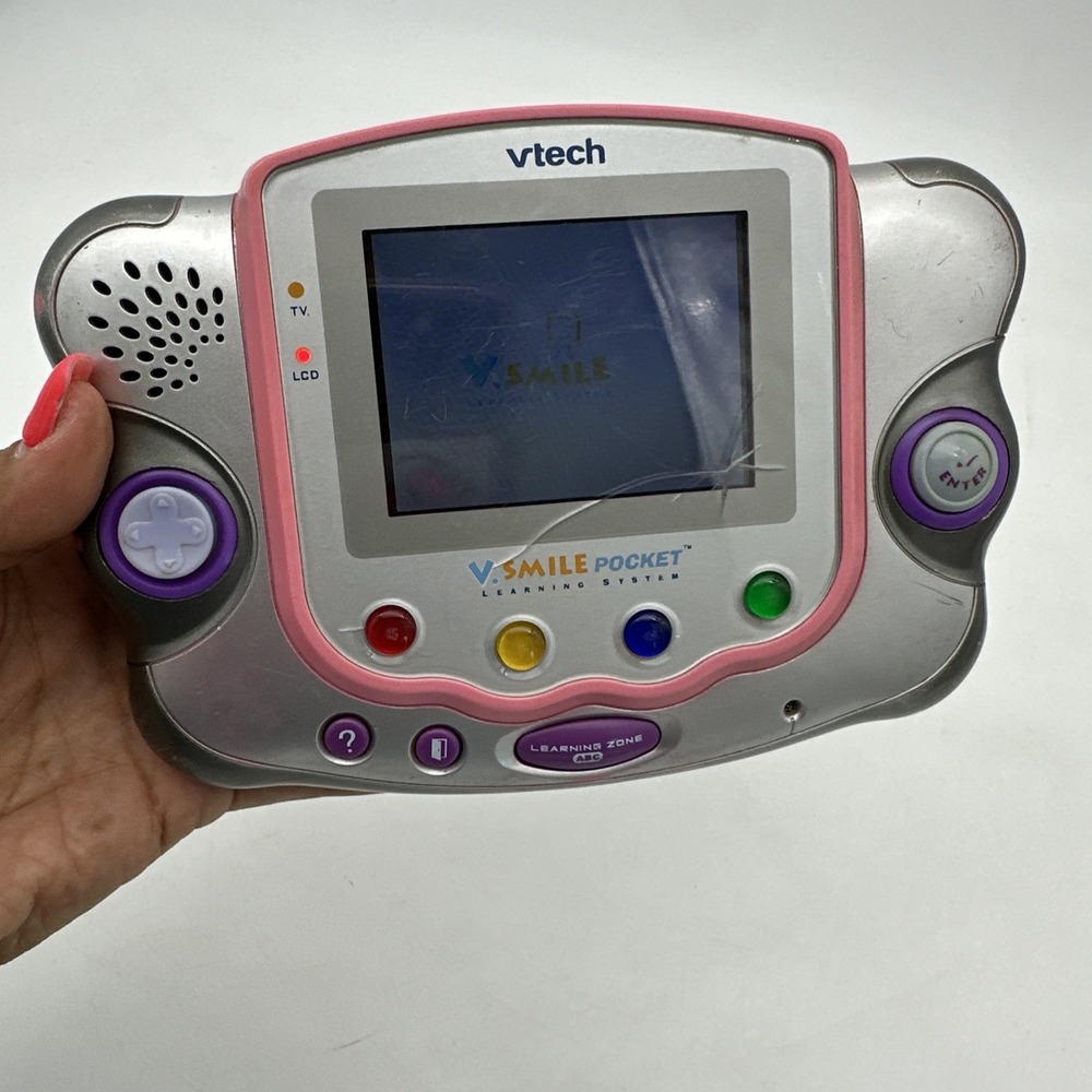VTech VSmile Pocket Learning System Handheld Games Console - Cracked Scree